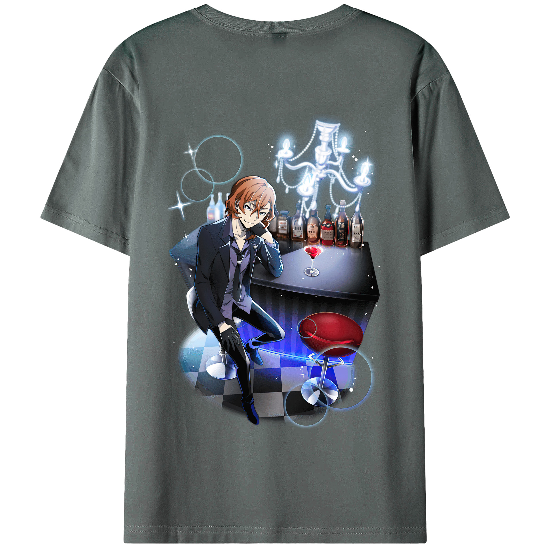 （画像用） 文豪ストレイドッグス Bungo Stray Dogs 綿100％半袖Tシャツ（背面プリント）